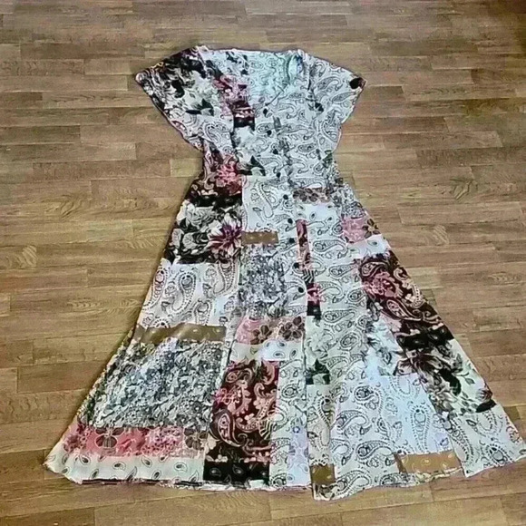 Zara Lightweight Mix Print Dress - Picture 2 of 5